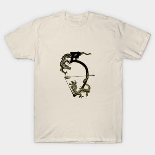 Mythological Bow and Arrow Dragons T-Shirt